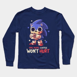 One More Coffe // Cute Hedgehog, Meme, Gotta Go Fast Long Sleeve T-Shirt